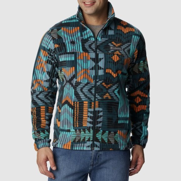COLUMBIA NIGHT WAVE PATHWAYS PRINTED STEENS MOUNTAIN FLEECE ZIP JACKET - Picture 1 of 7